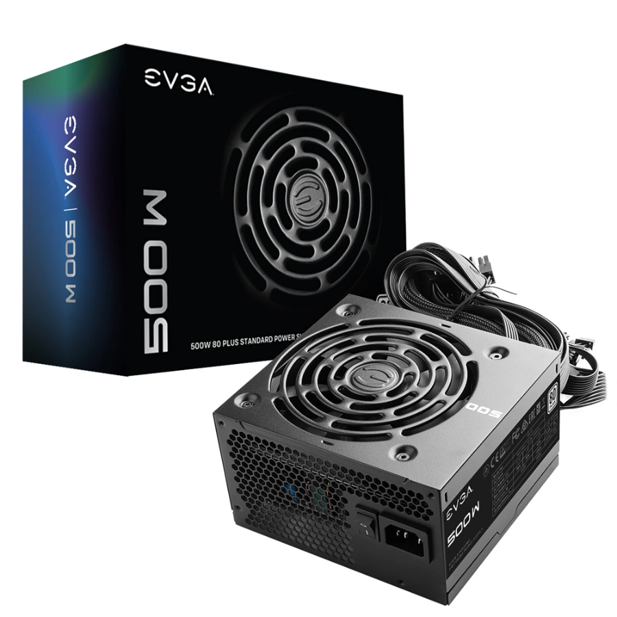 100-W1-0500-KR_XL_1 Fuente De Poder Evga 500W / 80 Plus White / ATX / Ventilador 120MM / ATX / 100 W1-0500-Kr - Image 1