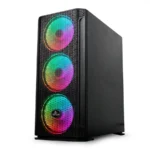 Gabinete YEYIAN Ygh-49703 Hollow 2500 / E-ATX, ATX, Micro-ATX, Mini-Itx / 3 Vent. Inc. ARGB / RGB / 3 Usb 3.0 / Negro