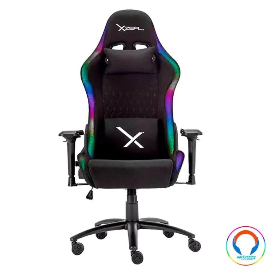XZSXZ15B12 Silla GAMER XZEAL Xz15 RGB / Tela Automotriz / Piston Clase 4 / Ajuste De Inclinacion 180° / Negro - Image 1