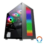 Gabinete Yaguaret Flicker / ARGB / MICRO ATX, Itx / Cristal Templado / HDD/ SSD / Usb3.0 / Negro