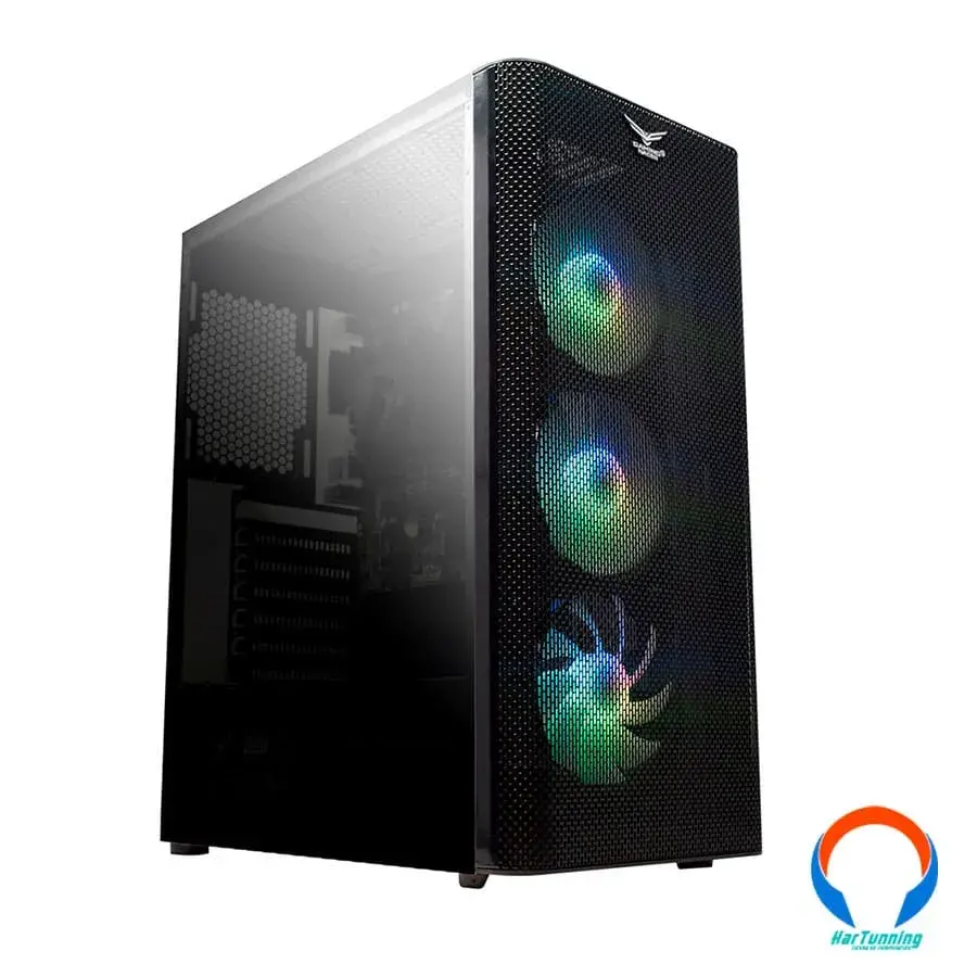 NA-061312 Gabinete Naceb Na-0613 Zed / ATX / Cristal Templado / 3 Ventiladores RGB / Usb 3.0 / Negro / NA-0613 - Image 1