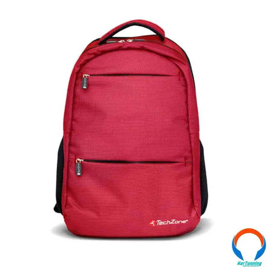 TZ18LBP01-ROJO10 Mochila De Poliester Techzone Warrior / Para Laptop Hasta 15.6" / Rojo - Image 1