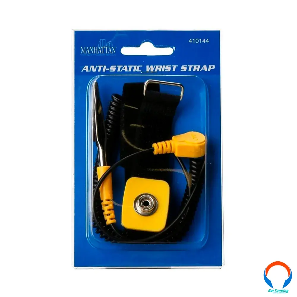 410144 G1 Pulsera Antiestática Manhattan / Útil Mientras Trabajas Con Una Pc / Manilla Ajustable / 1.8M - Image 1
