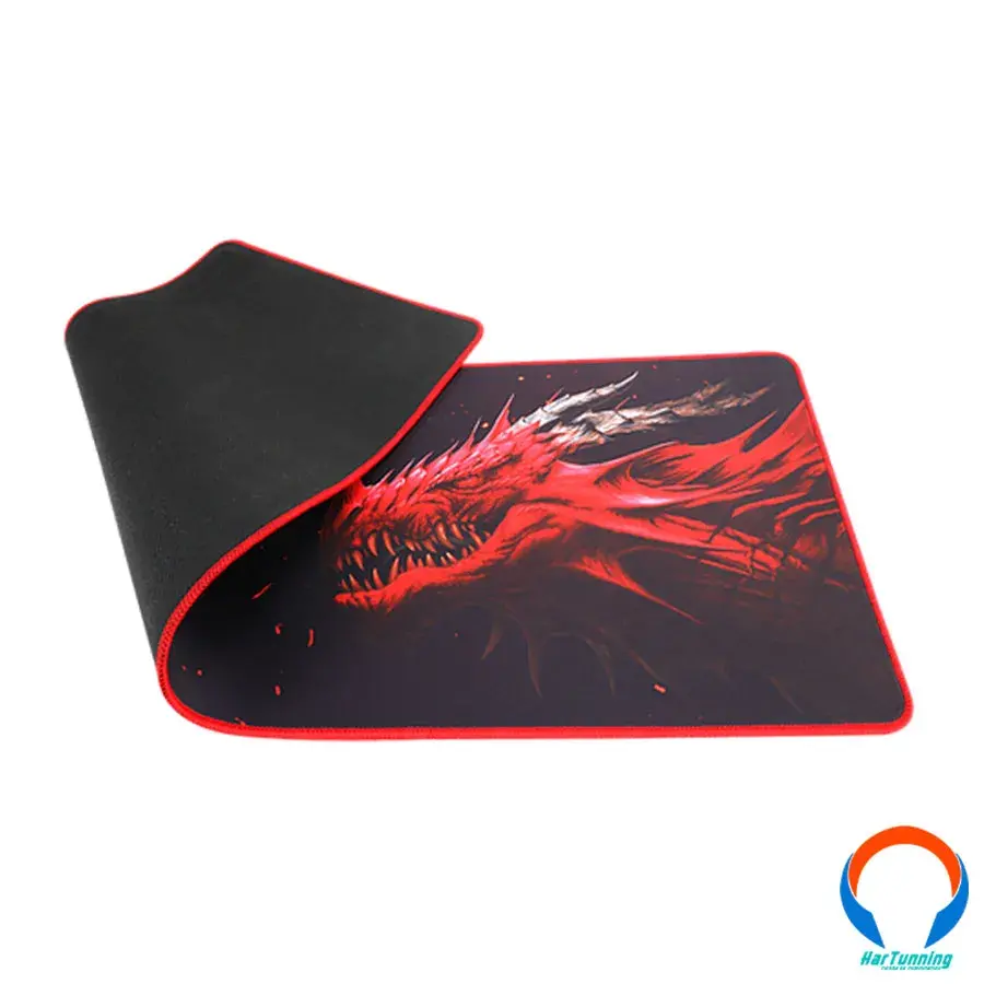 NA-0948-G1 Mouse Pad Naceb Dragon Xl / Seda Y Caucho Antiderrapante / 80X30X4 Cm / Na-0948 / Rojo-Negro / NA-0948 - Image 1