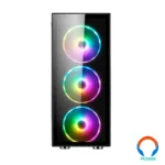 Gabinete Gaming Balam Rush Dragonfly / ATX, Micro-ATX, Mini-Itx / 3 Ventiladores Incluidos / Cristal Templado / Negro