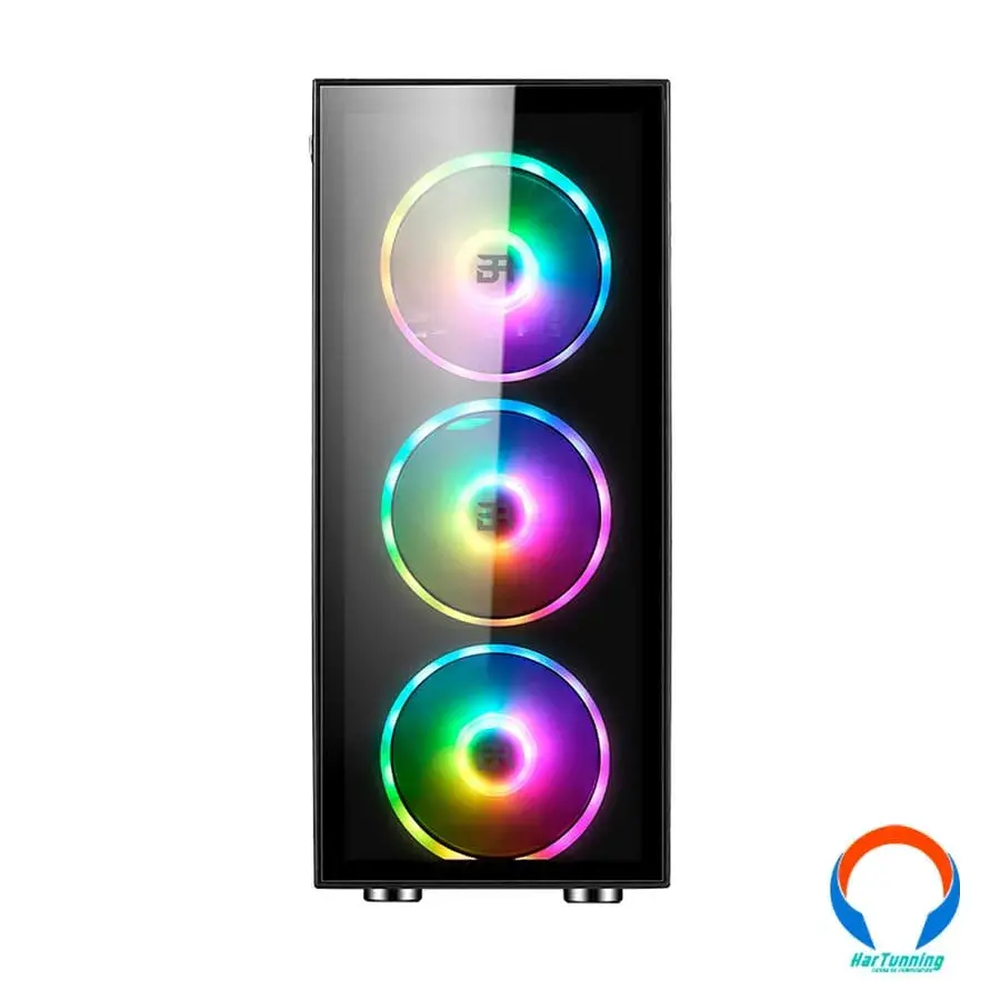 BR-92956111 Gabinete Gaming Balam Rush Dragonfly / ATX, Micro-ATX, Mini-Itx / 3 Ventiladores Incluidos / Cristal Templado / Negro - Image 1