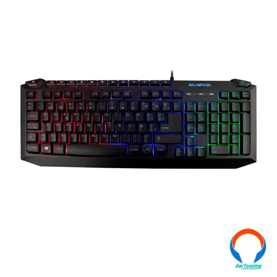 BR-92962210 Teclado Gaming Balam Rush Br-929622 Balack / Alámbrico / Usb / Led 3 COLORES / Español / Negro - Image 1