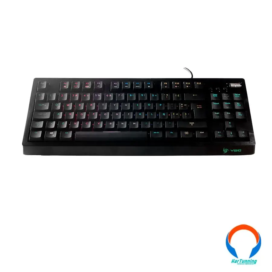 VG-K387-BLK-BLU13 Teclado Mecanico GAMER Vsg Quasar / RGB / Switch Outemu Red / Alambrico / 1.8M / Español - Image 1