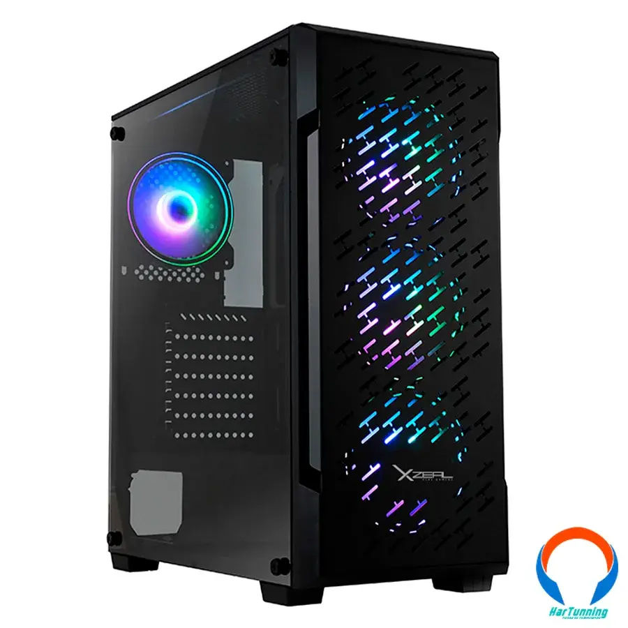 XZCGB07B-G1 Gabinete XZEAL Xz135 Led Rgb / Cristal Templado / ATX / 3 Ventiladores Rgb Incluidos / USB 3.0 / Xzcgb07b - Image 1