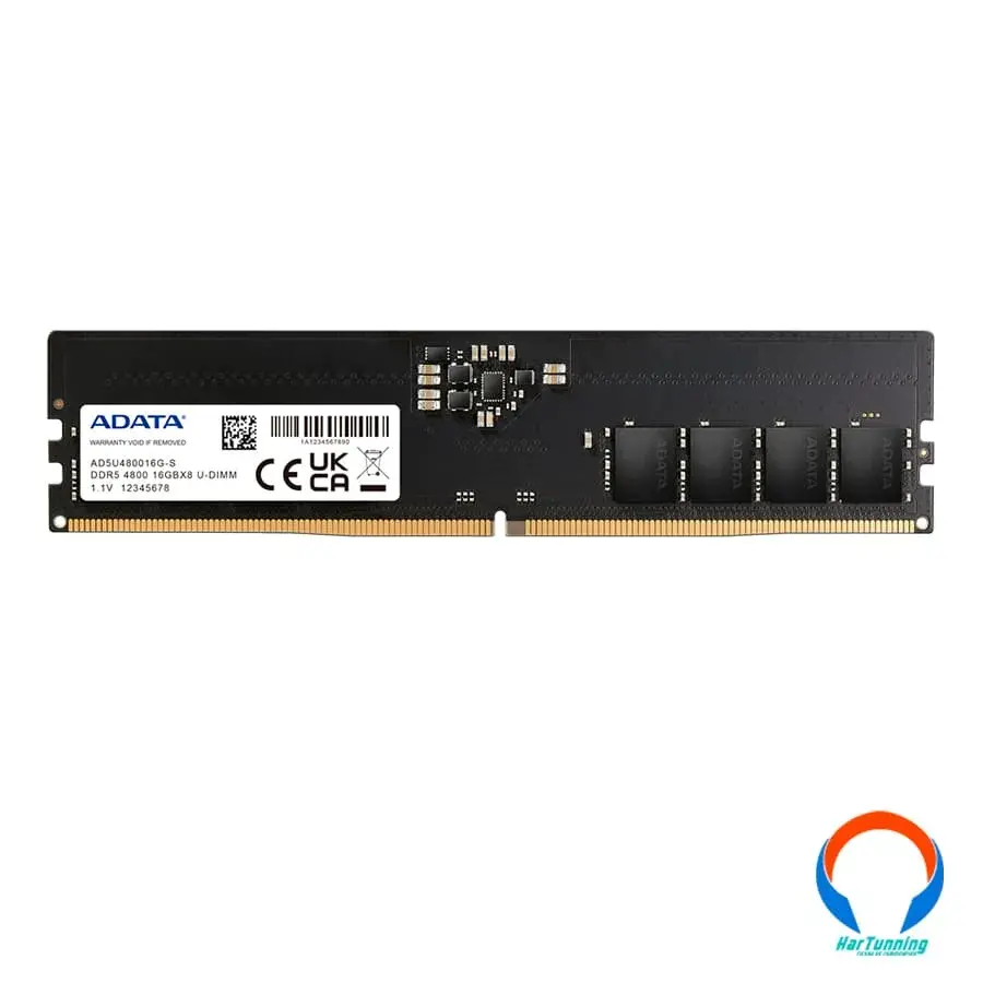 AD5U480016G-S10 Memoria RAM ADATA 16GB / 480OMHz* OC / DDR5 PC5-38400 / 1.1 V Power Saving / NEGRO / PC Desktop - Image 1