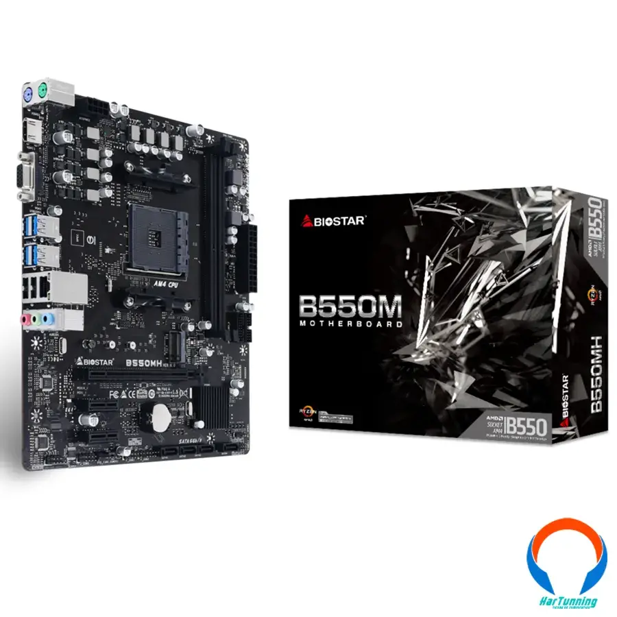 B550MH-G1 Tarjeta Madre BIOSTAR B550MH Ver. 6.0 / Socket AM4 / X2 DDR4 4933Mhz / 4 SATA III / X4 USB 3.0 / HDMI, VGA / MICRO ATX - Image 1