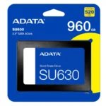 Unidad De Estado Solido SSD ADATA SU630 - 960GB / 2.5” / Sata III / Lectura 520MB/S, Escritura 450MB/S / QLC 3D NAND