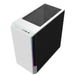 BUNDLE Gabinete PANDA RGB WHITE + Cold Wind RGB – Media Torre, ATX, ARGB, Cristal Templado 4mm, Soporte GPU 360mm – Blanco - Image 4
