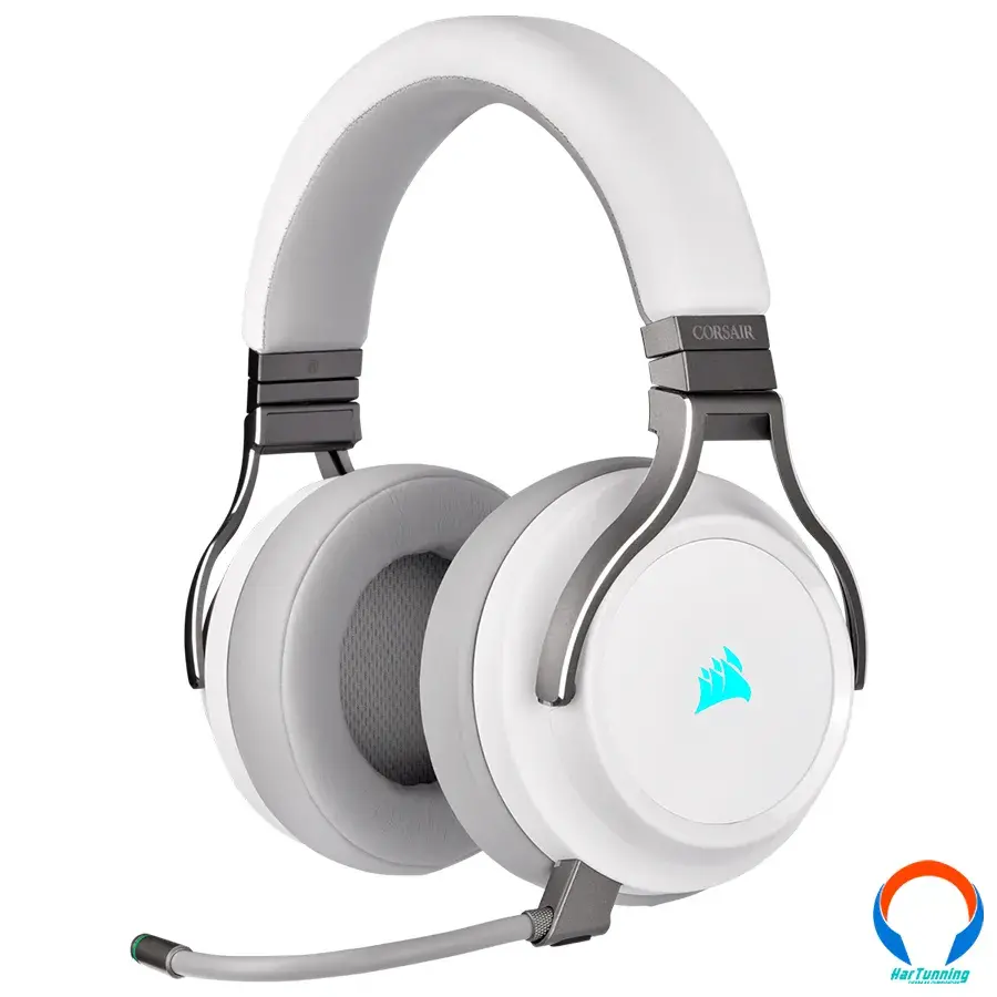 CA-9011186-NA-G1 Diadema Gamer Corsair Virtuoso Wireless Rgb Led / Microfono Extraíble / Sonido Envolvente 7.1 / Pc, Ps4 / Usb / 3.5mm / Blanco - Image 1