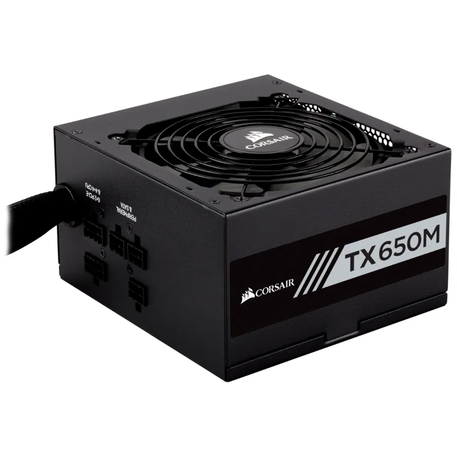 CP-9020132-NA10 Fuente De Poder CORSAIR TX650M 650W / 80 Plus Gold / ATX / Sata / 20+4 Pin / Pci-e 6+2 / Cpu 4+4 / Molex / Semi Modular / 120mm - Image 1
