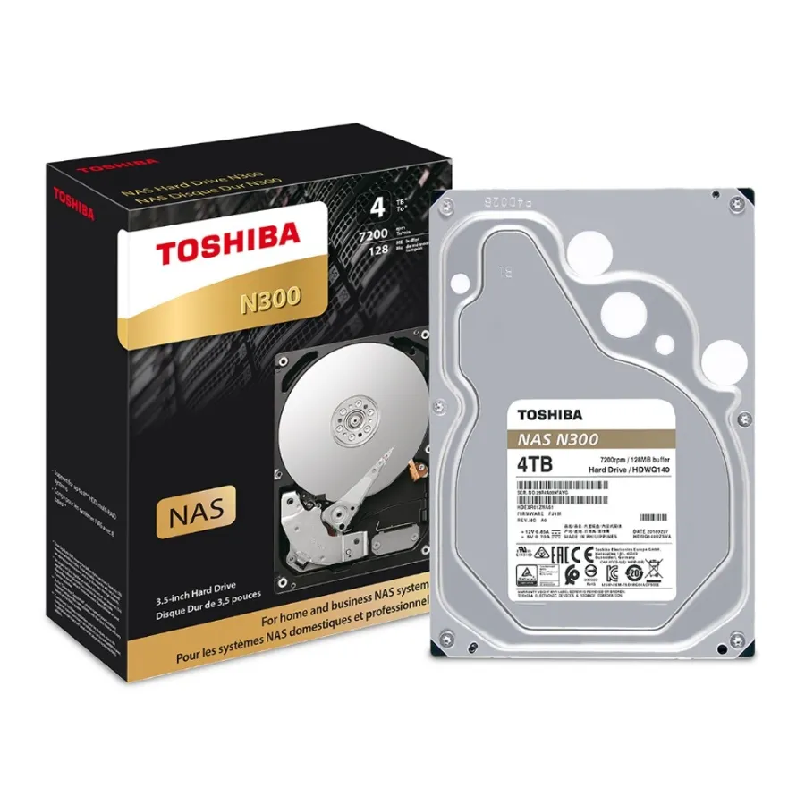 CP-TOSHIBA-HDWQ140XZSTA-2 Disco Duro TOSHIBA N300 / 3.5" / 4TB / SATA III / NAS 7200RPM / 128MB CACHE - Image 1