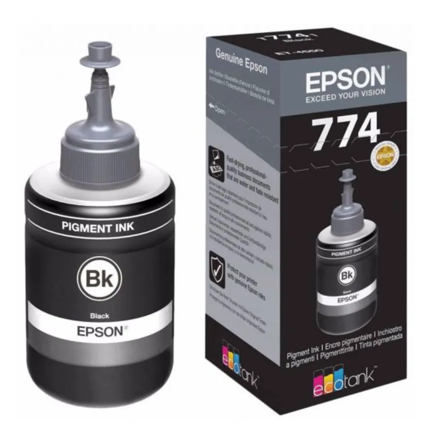 010343905993_20181026_130011 Botella De Tinta EPSON T774 Negro / 140Ml / Rendimiento 6000 Paginas / T774120 - Image 1