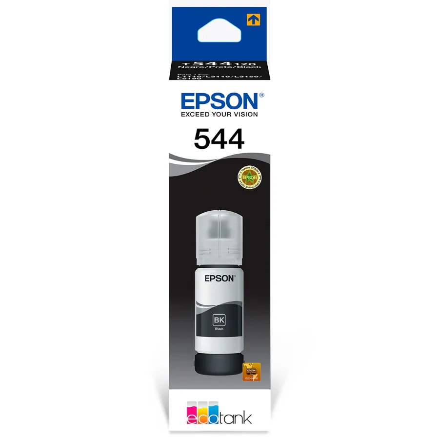 86464-2 Botella De Tinta Epson EcoTank T544 Dye / Negro / 65Ml / T544120-AL - Image 1