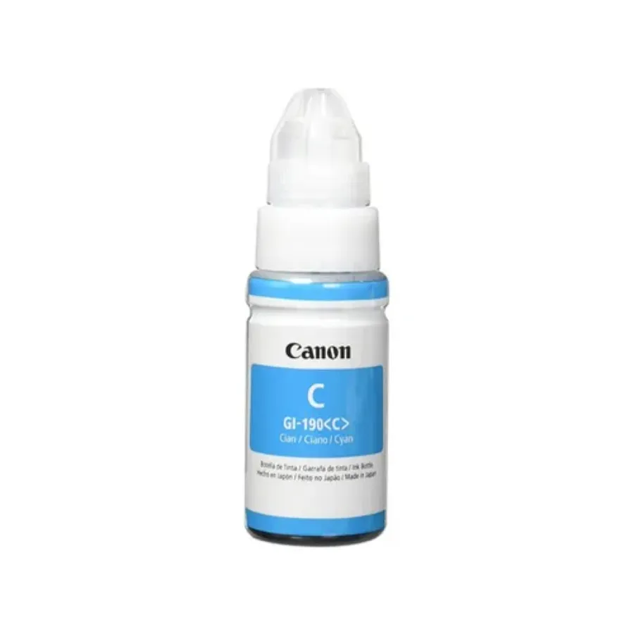 D_NQ_NP_610605 Botella De Tinta CANON GI-190 / Cyan / Rendimiento 6000 Paginas / 70Ml / 0668C001AB - Image 1