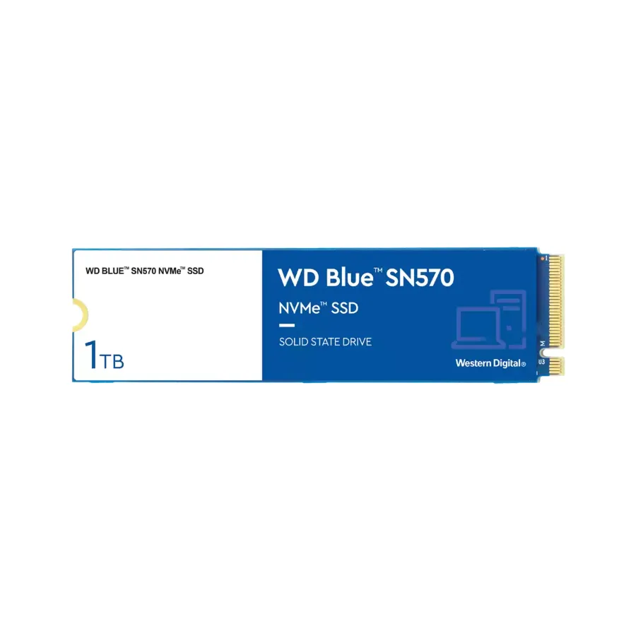 wd-blue-sn570-nvme-ssd-straight-front-1TB.png.wdthumb.1280.1280 Nvme Ssd Wd Blue Sn570 1TB / Pcie / M.2 2280 / PCIe Gen3 x4 NVMe v1.4 / Lectura 3500MB/s / Escritura 3000MB/s / WDS100T3B0C - Image 1