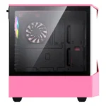 Gabinete Gamer MUNFROST Panda Pro - E-ATX, Cristal Templado, Usb 3.1, 3 Vent. Incluidos, + Fuente De Poder 550W 80 Plus Bronze, Rosa Con Blanco - Imagen 6