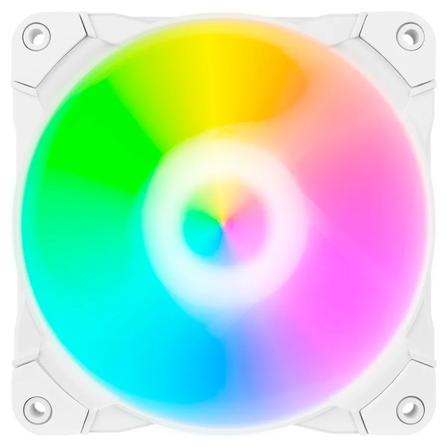SUNFLOWER FAN WHITE9 Ventilador MUNFROST Sunflower Fan White ARGB / 120mm / 1100 Rpm / 24.5 dBA / 42 Cfm / Blanco - Image 1