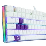 BUNDLE Teclado Mecánico Deimos + Mouse Pad EUROPA XL+ - TKL 87 Teclas, ARGB, Switches Gateron Blue, Español - Blanco - Image 2