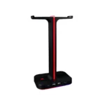 Soporte Headset Gamer BALAM RUSH Atlas Pro / Alámbrico / Rgb / 2 Usb / Negro Con Rojo