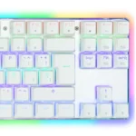 BUNDLE Teclado Mecánico Deimos + Mouse Pad EUROPA XL+ - TKL 87 Teclas, ARGB, Switches Gateron Blue, Español - Blanco - Image 4