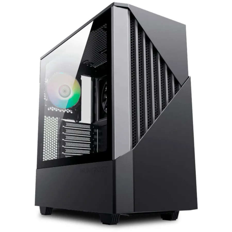 pproblack-big-560x795 Gabinete Gamer MUNFROST Panda Pro / E-ATX, ATX, Micro ATX, Mini-ITX / Cristal Templado / Usb 3.1 / 3 Vent. Incluidos / Negro Con gris - Image 1