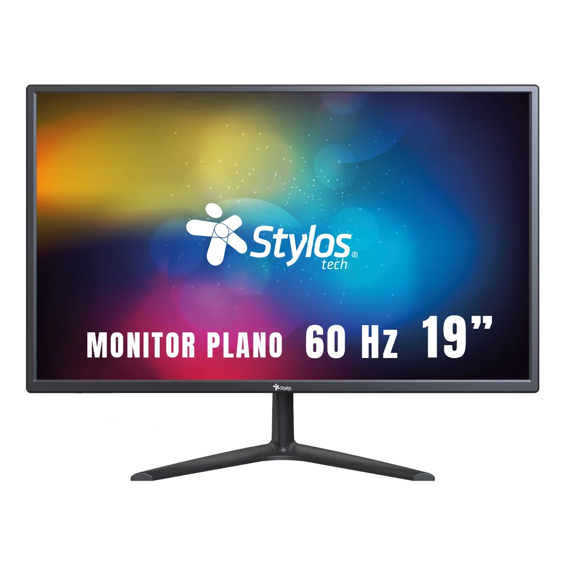 STPMOT3B_1_1 Monitor Stylos HD 19" STPMOT3B / 1440x900 / 60HZ / 5MS / HDMI (incluido) + VGA / Vesa / Negro - Image 1