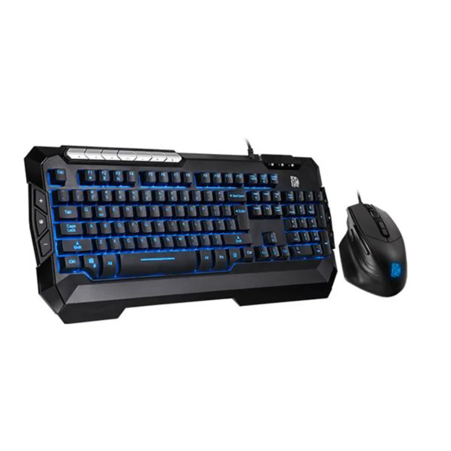 2019111509492821-40s Kit De Teclado Y Mouse Gamer THERMALTAKE Commander V2 / Multimedia / 2500 Dpi / Usb / Iluminación De 3 Colores / Negro - Image 1