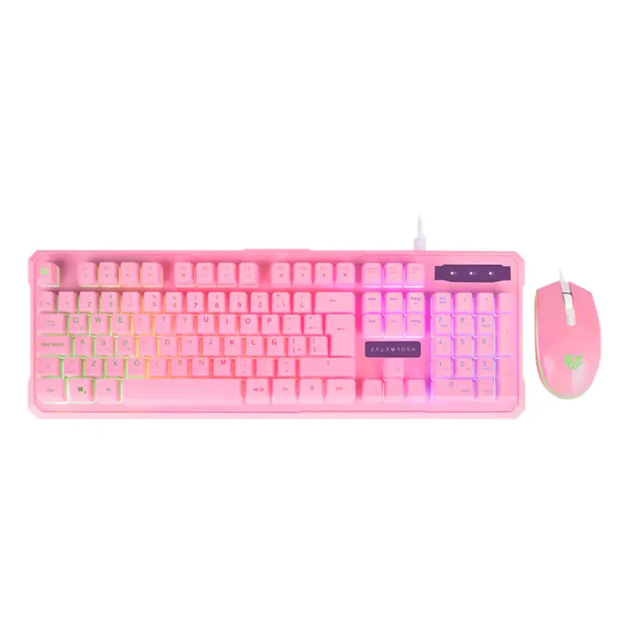 40111020-1100 Kit De Teclado Y Mouse Gaming BALAM RUSH Squad KTM330 / Alámbrico / Usb / Iluminación Led / 3600 Dpi / Rosa - Image 1