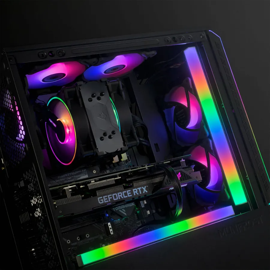 bifrost-1-2000x2000 Tira LED ARGB MUNFROST Bifrost / Acrílico 30cm / Magnética / Light Sync con Motherboard / 3 Pines 5V / Compatible con Aura Sync, RGB Fusion, MSI Mystic - Image 1