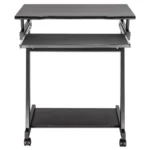 Escritorio Manhattan 207690 Forma Rectangular / Bandeja Del Teclado / Tamaño 59X37cm / Altura 73cm / Metal / Negro