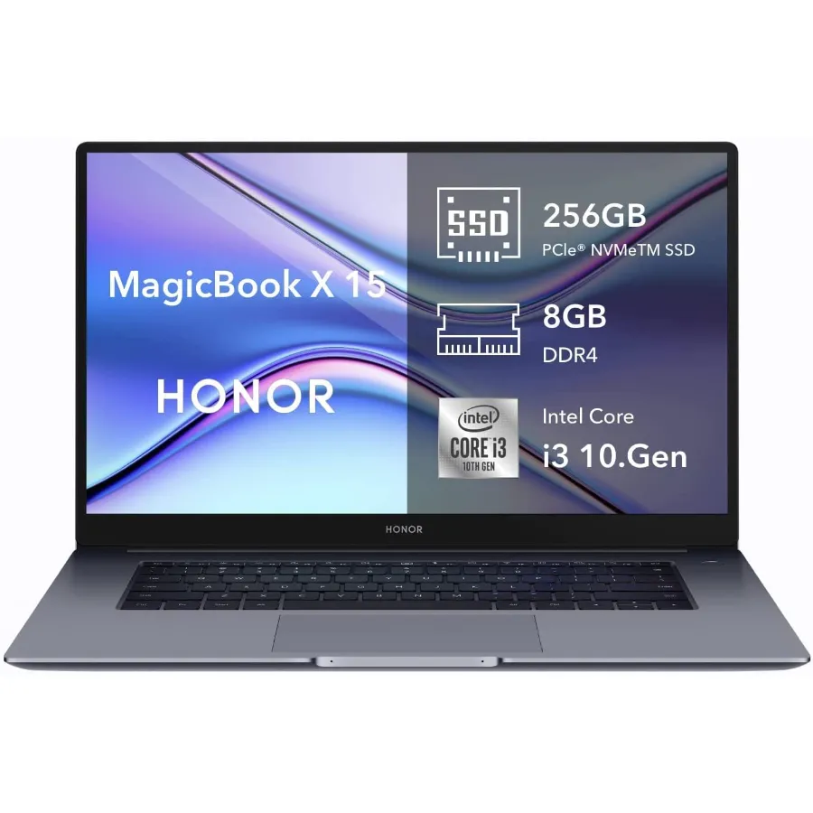 61dN6Rdv Laptop Honor MagicBook X15 / 15.6” / Intel Core i3 10110U / 2.1 GHz / 8GB RAM / 256 GB SSD / Win 10 Home 64 bit / Español / Plata - Image 1