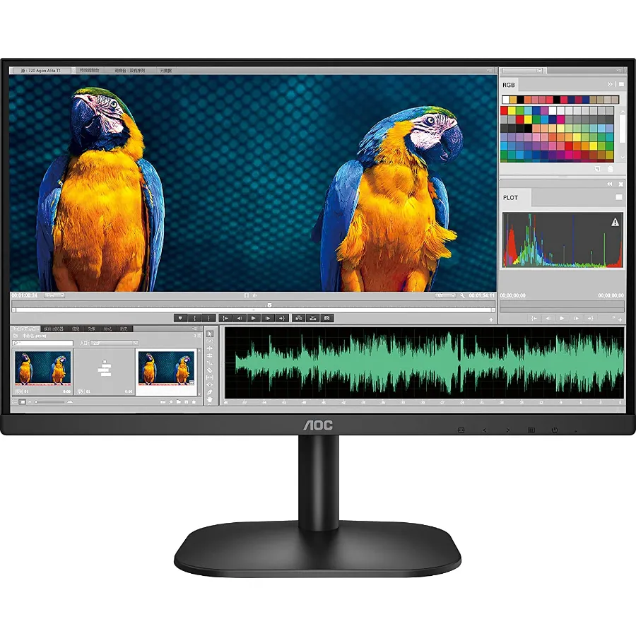 91QjljFKDqL._SL1500_10 Monitor AOC Led / 21.5” / 1920 X 1080 / 75 Hz / VA / 7MS / Hdmi, Vga / Ultra Slim / VESA / Negro - Image 1