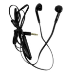 Audífono VORAGO Ep-201 / Alámbrico / Intrauriculares con Micrófono / 3.5mm / Cable 120cm / Negro / AU-365873 - Image 2