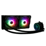 AIO GAME FACTOR LQG600 ARGB / 240MM / Enfriamiento Liquido / x2 Ventiladores 120mm / 2550 RPM / 50 Cfm / 18.9dBA / Negro