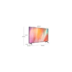 Smart TV Samsung Crystal UN55AU7000F 55" / UHD 4K 3840X2160px / Clase diagonal 7 / Series TV / LCD con retroiluminación / x3 Hdmi / Bluetooth,WIFI / USB / Negro - Image 3