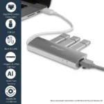 Hub Portátil STARTECH / Aluminio Concentrador / 3 Puertos / Usb 3.0 / Con Adaptador De Red - Image 6
