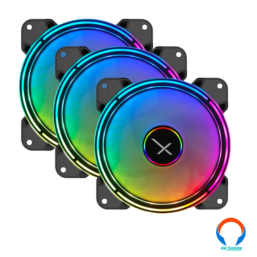 XZZXEAÑL Kit de 3 Ventiladores XZEAL XZ1100 ARGB / 1200Rpm / 33Cfm / 26Dba / Negro - Image 1