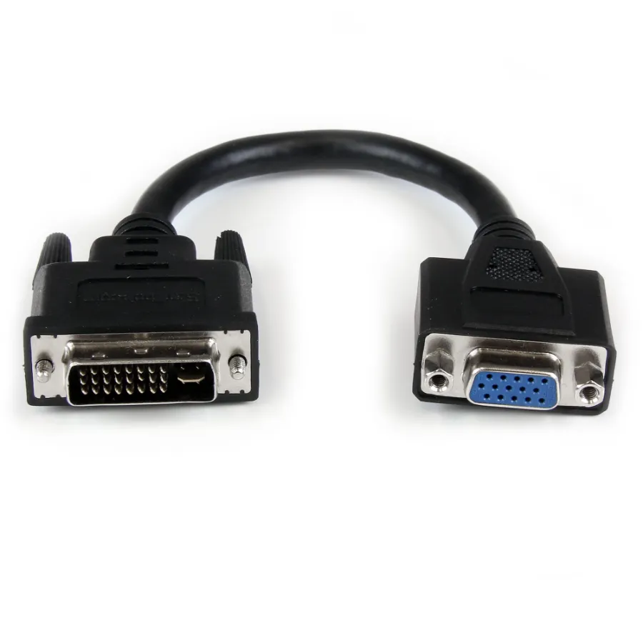 dvivgamf8in.main Adaptador Startech DVIVGAMF8IN / Dvi a Vga / Macho-Hembra / 20.3 cm / Negro - Image 1