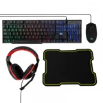 Kit Gamer YEYIAN HYDRA NL / LED / Teclado, Mouse, Pad, Diadema / Alámbrico / Membrana / 2400Dpi / Usb