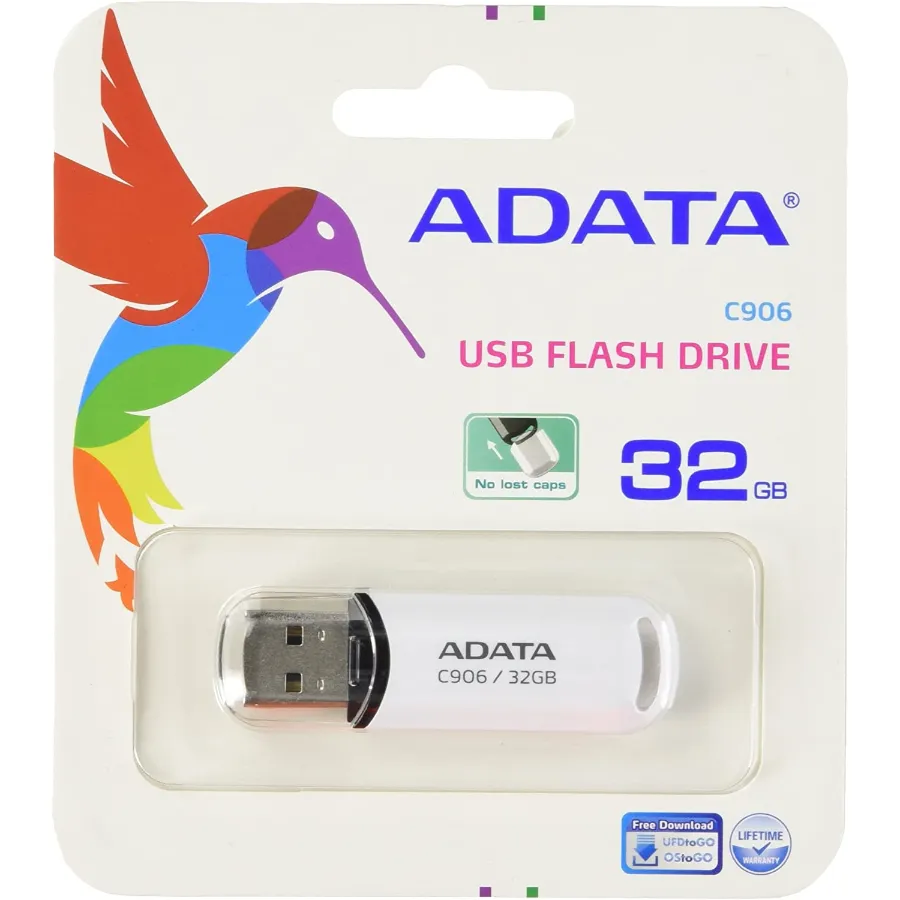 1 Memoria USB Adata 32gb / Usb 2.0 / C906 / Blanco - Image 1