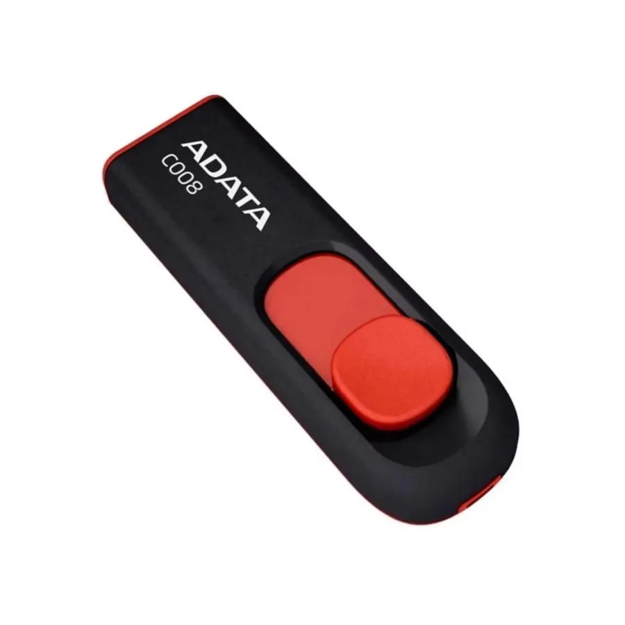 109924832310 Memoria Adata 64Gb / Usb 2.0 / C008 / Retractil Negro-Rojo - Image 1
