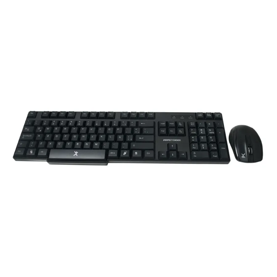 1591894752-39 Kit De Teclado Y Mouse PERFECT CHOICE / Antiderrames / Inalámbrico / Nano Usb / 1600Dpi / Negro / PC-200994 - Image 1