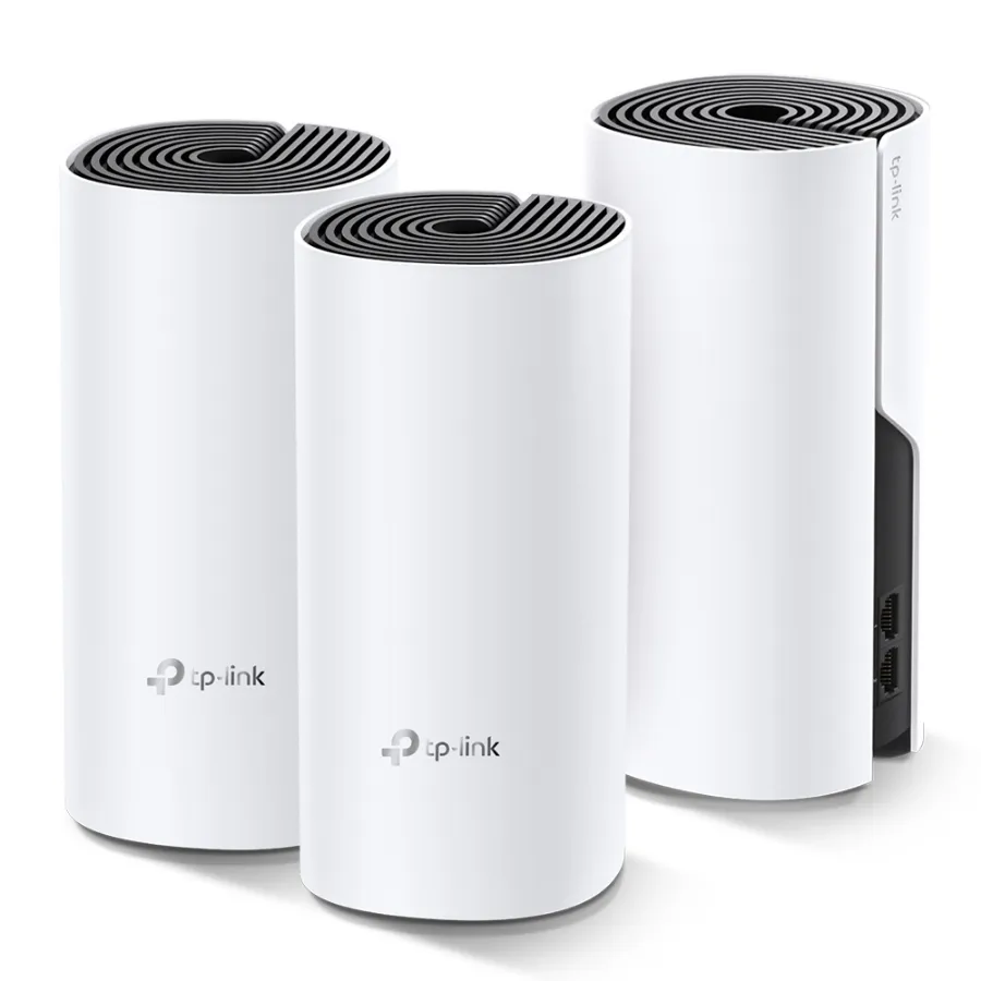 Deco_M4_02_large_1543901965546j Kit Sistema Mesh WIFI TP-LINK Deco M4 (3-Pack) / Modo Router, Punto de Acceso, Extensor, Repetidor / 2.4-5Ghz Dual Band / 1200 Mbps / Hogar / 30dBm / Blanco / DECO M4(3-PACK) - Image 1