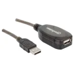 Cable Extensión USB MANHATTAN 151573 / USB A 2.0 / 10 Metros / Macho – Hembra / Negro - Image 2
