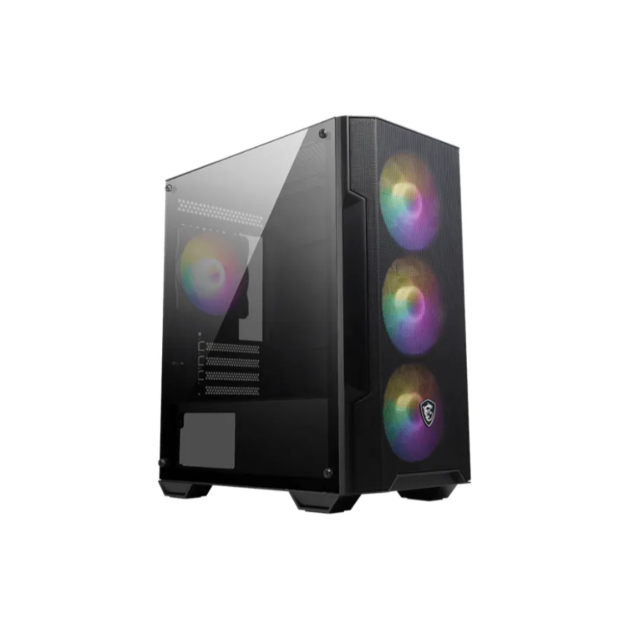 1024 Gabinete MSI MAG FORGE M100a / Mini Torre / Micro Atx-Mini-ITX / Ventana Lateral Acrílico / 4 Ventiladores Auto Rgb / x2 USB 2.0, x1 USB 3.2 / Negro - Image 1